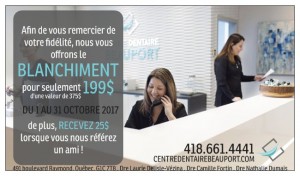 Promotion patients Centre Dentaire Beauport